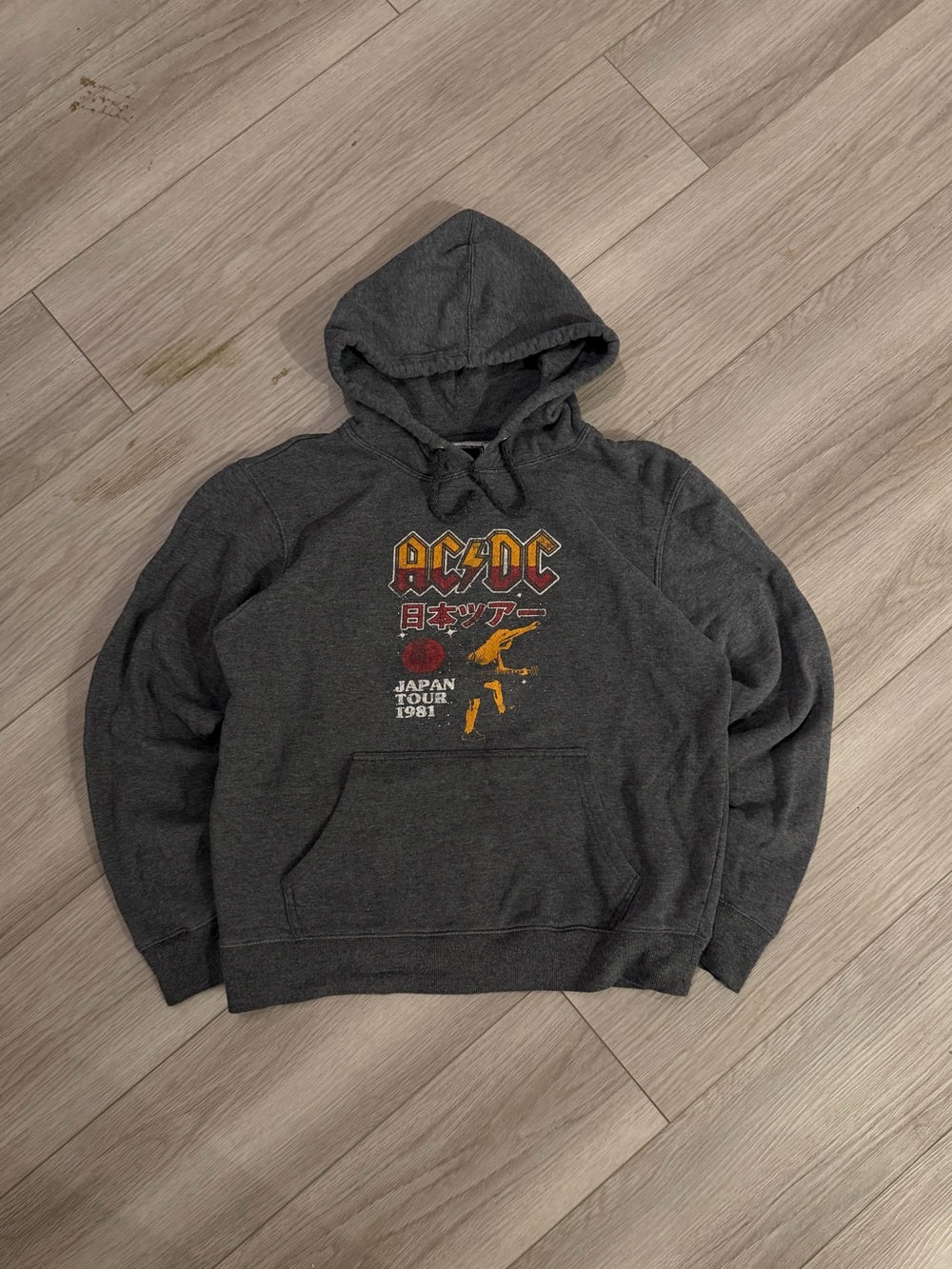 1981 AC/DC Rock Band Black Japan Tour Hoodie